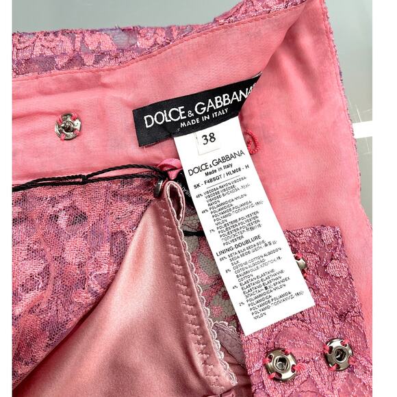 NWT Dolce & Gabbana Lace Knee Sheath Brocade Midi Pencil Skirt IT 38 US XS - Picture 10 of 11